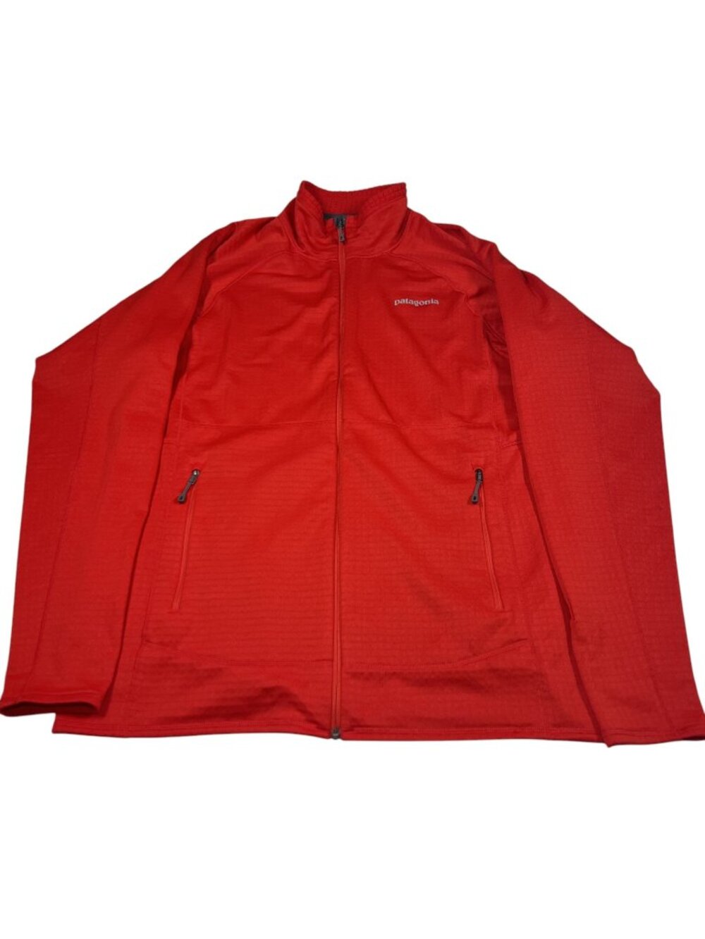 Patagonia Mens Red R1 Fleece Full Zip Pullover Jacket Size XL Polartec